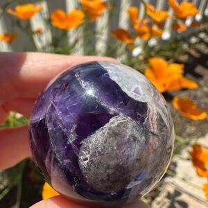 Natural Dream Amethyst Quartz Crystal Sphere